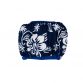 white hawaiian on blue belly band - back