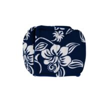 White Hawaiian Hibiscus on Blue  Dog Belly Band