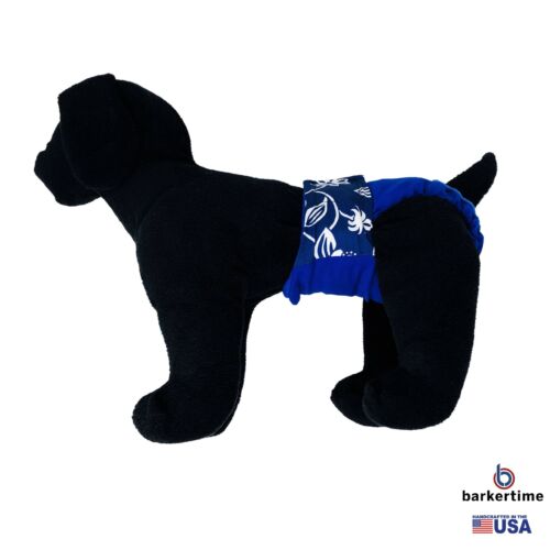 white hawaiian on blue diaper - model 1 white hawaiian on blue diaper - model 1