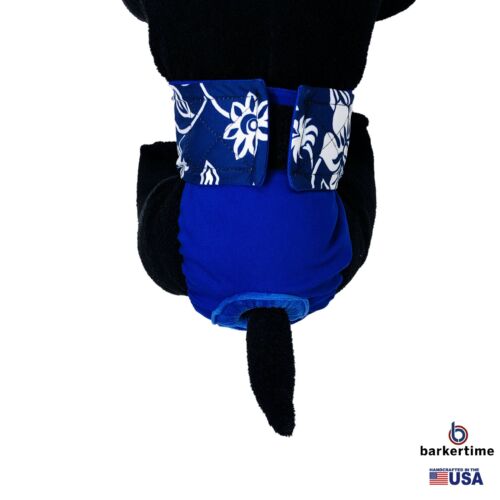 white hawaiian on blue diaper - model 2 white hawaiian on blue diaper - model 2