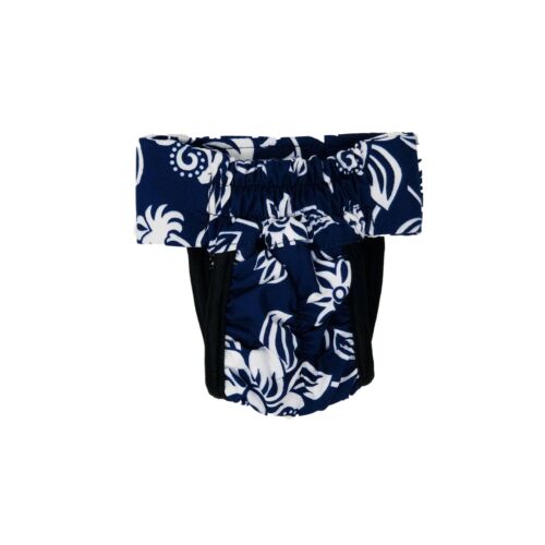 white hawaiian on blue diaper pull-up - back white hawaiian on blue diaper pull-up - back