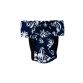 white hawaiian on blue diaper pull-up - back