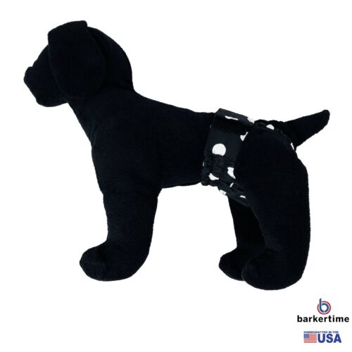 white polka dot on black diaper pull-up - model 1 white polka dot on black diaper pull-up - model 1