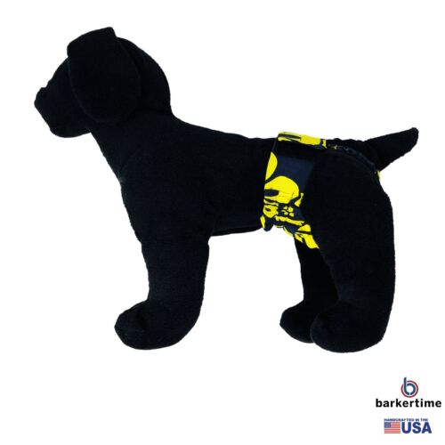 yellow hawaiian hibiscus on blue diaper pull-up - model 1 yellow hawaiian hibiscus on blue diaper pull-up - model 1