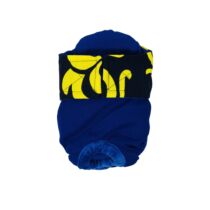 Yellow Hawaiian Hibiscus on Blue   Dog Diaper