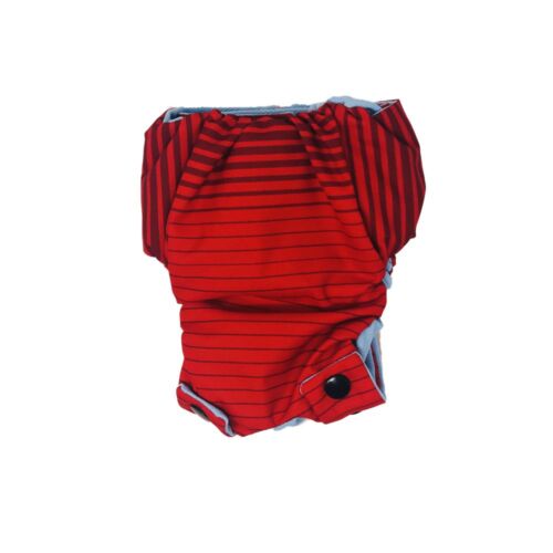 red stripes diaper snappy - back