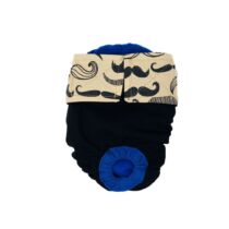 Mustache on Black   Cat Diaper