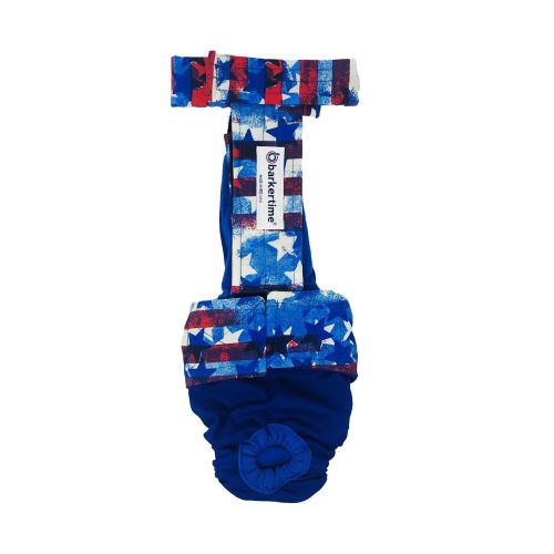 patriotic stars and stripes diaper overall