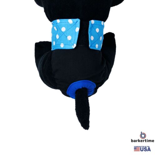 sky blue polka dot on black diaper - model 2 sky blue polka dot on black diaper - model 2