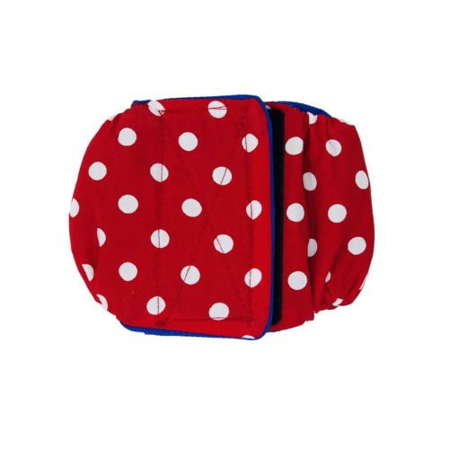red polka dot belly band