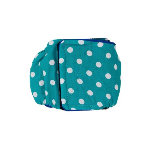 turquoise blue polka dot belly band