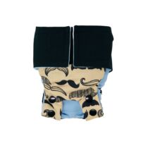 Mustache  Cat Diaper Snappy