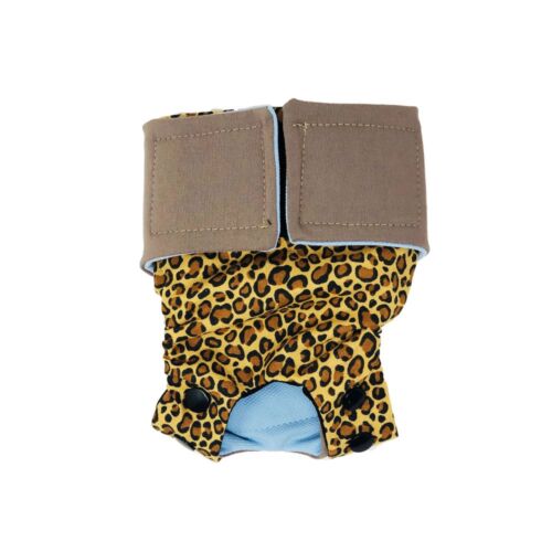 brown on leopard diaper snappy