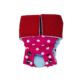 cherry red on pink polk dot diaper snappy