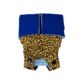 royal blue on leopard diaper snappy