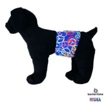 peace sign on blue belly band – model 1