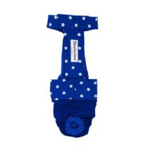 White Stars on Blue   Dog Diaper Overall
