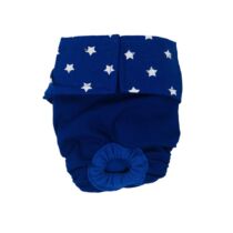 White Stars on Blue Dog Diaper