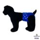 white stars on navy blue diaper - model 1