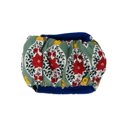 christmas ornaments on green belly band - back christmas ornaments on green belly band - back