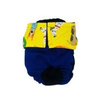 Fashion Dog Yellow on Blue Dog Diaper