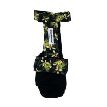 Holiday Mistletoe on Black   Dog Diaper Overall