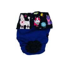 Happy Doggie Black on Blue Dog Diaper
