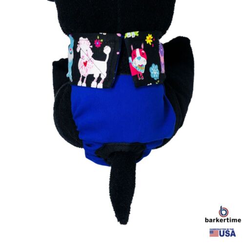 happy doggie black on blue diaper - model 2 happy doggie black on blue diaper - model 2