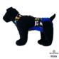 happy doggie black on blue diaper overall - model 1