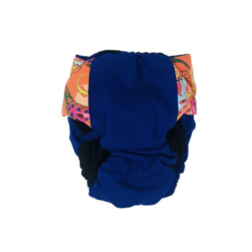 orange paisley flower on blue diaper - bacj orange paisley flower on blue diaper - bacj