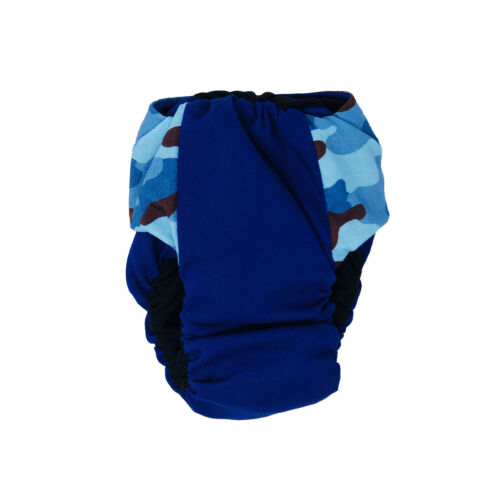 blue camo on blue diaper - back blue camo on blue diaper - back