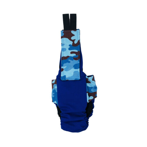 blue camo on blue diaper overall v2 - back blue camo on blue diaper overall v2 - back