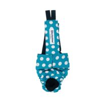 Blue Turquoise Polka Dot    Cat Diaper Overall