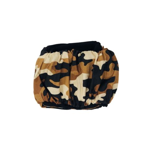 brown camo on black belly band - back brown camo on black belly band - back