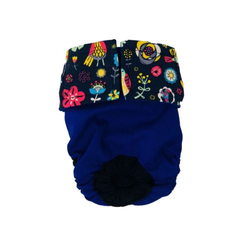 navy blue spring garden diaper
