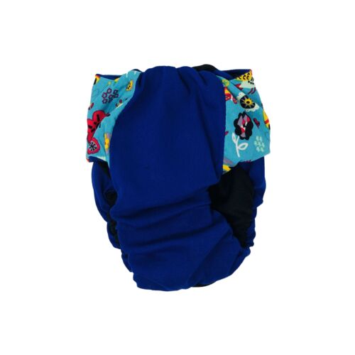 turquoise spring garden diaper - back turquoise spring garden diaper - back