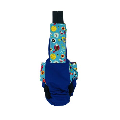 turquoise spring garden diaper overall v2 - back turquoise spring garden diaper overall v2 - back