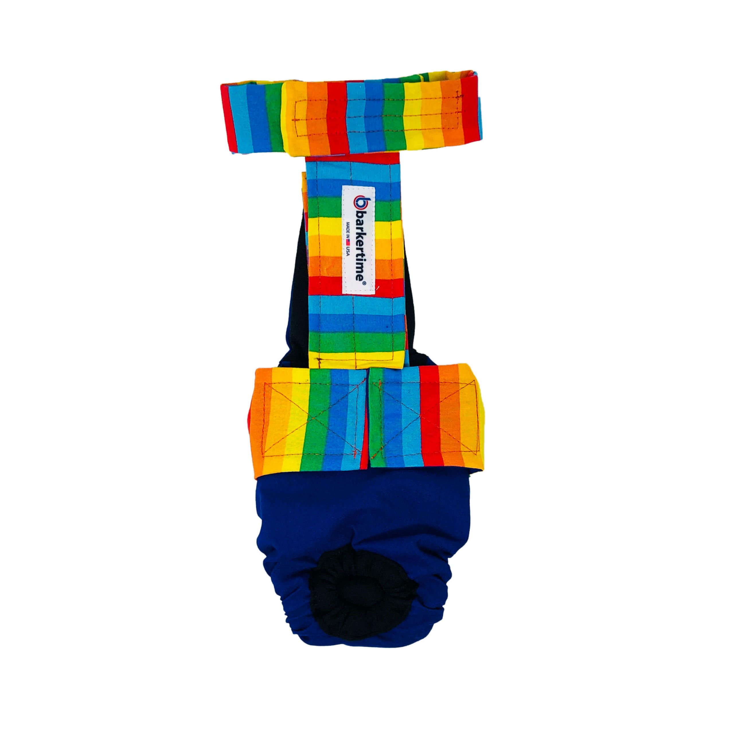 Rainbow Stripes   Dog Diaper Overall