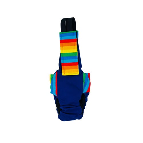 rainbow stripes diaper overall v2 - back rainbow stripes diaper overall v2 - back