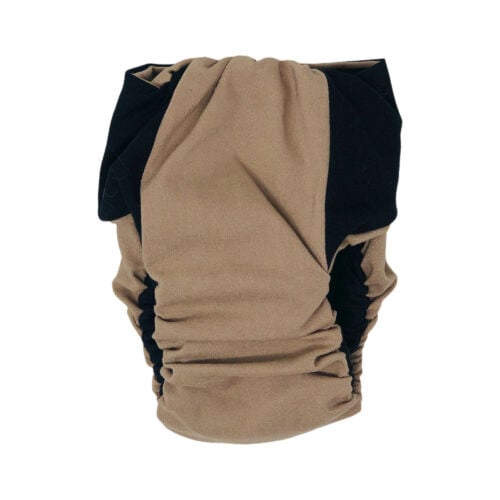 black on brown beige diaper - back black on brown beige diaper - back