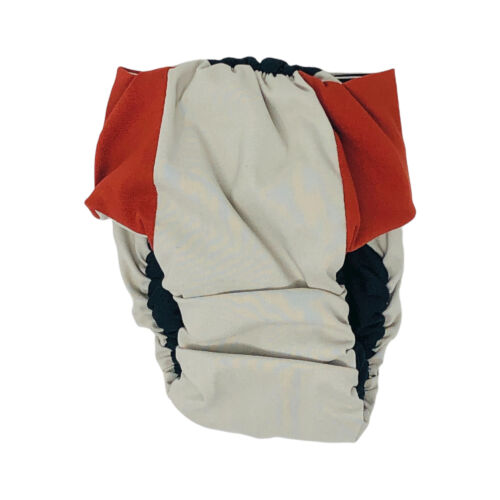 burnt orange on cream diaper - back burnt orange on cream diaper - back