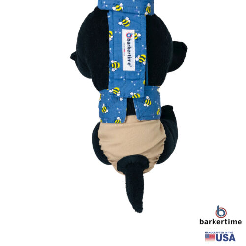 happy bees on brown diaper overall - model 2 happy bees on brown diaper overall - model 2