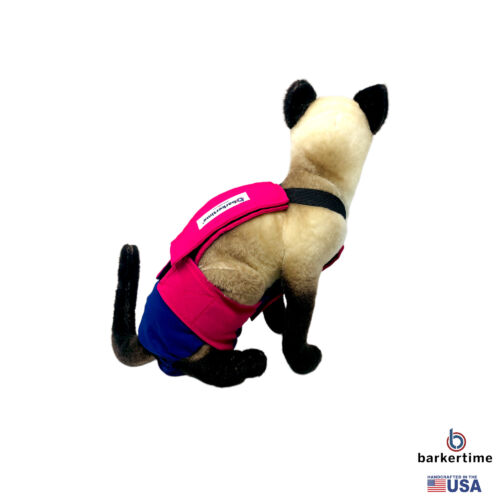 hot pink on blue cat diaper overall - model 3 hot pink on blue cat diaper overall - model 3