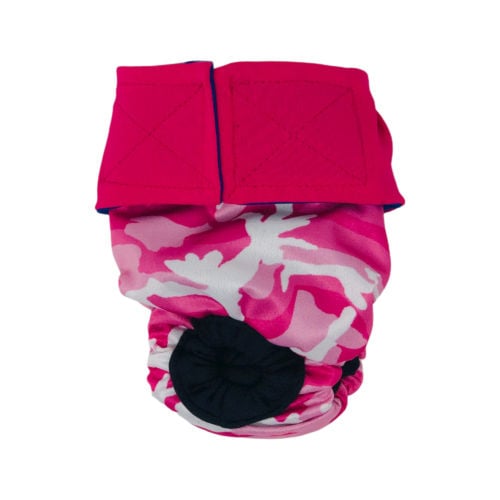 hot pink on pink camo diaper