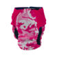 hot pink on pink camo diaper - back
