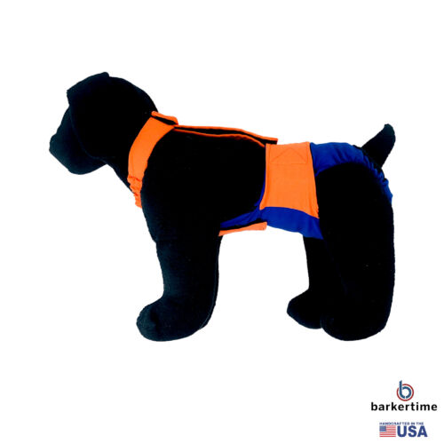 neon orange on blue diaper overall - model 1 neon orange on blue diaper overall - model 1