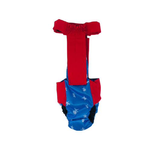 red on happy kids diaper overall - back red on happy kids diaper overall - back