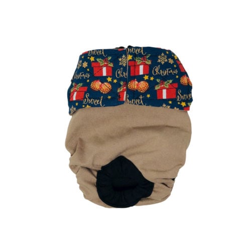 christmas presents on brown diaper