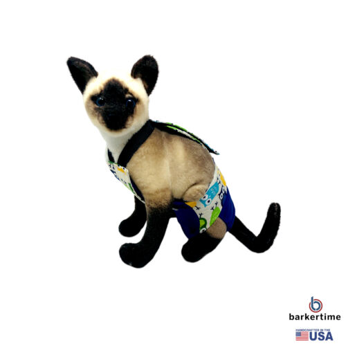 cute owls on blue cat diaper overall - model 1 cute owls on blue cat diaper overall - model 1