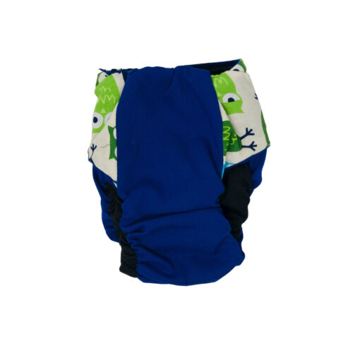 cute owls on blue diaper - back cute owls on blue diaper - back